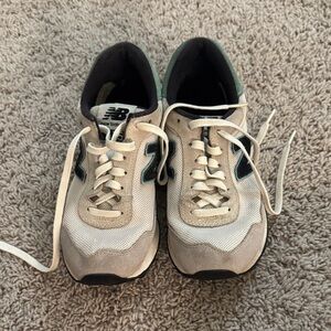 New Balance Beige and Teal Athletic Shoes